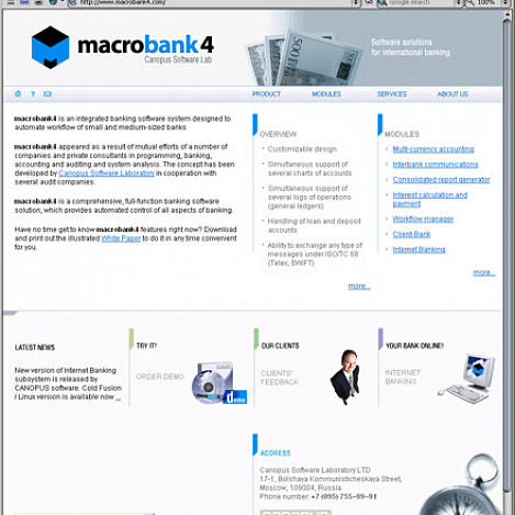 Сайт системы Macrobank4 - интерактивные решения для любых объектов в Москве: цена | «Инициум»